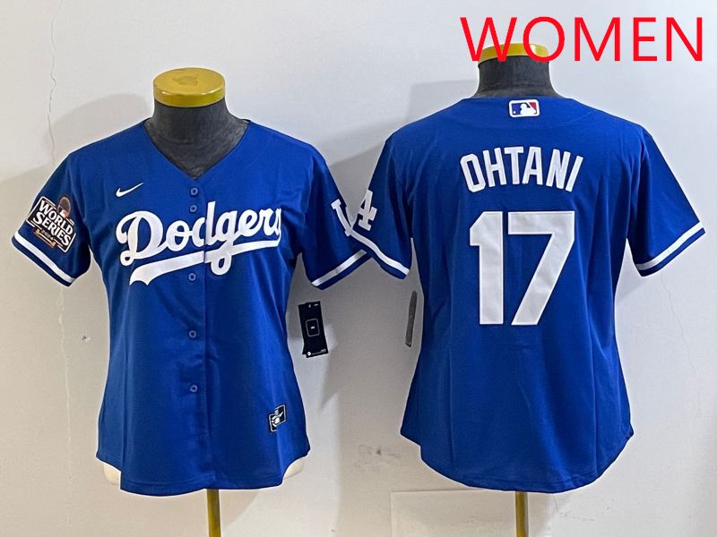 Women Los Angeles Dodgers #17 Ohtani Blue Game 2025 Nike MLB Jersey style 3182->women mlb jersey->Women Jersey